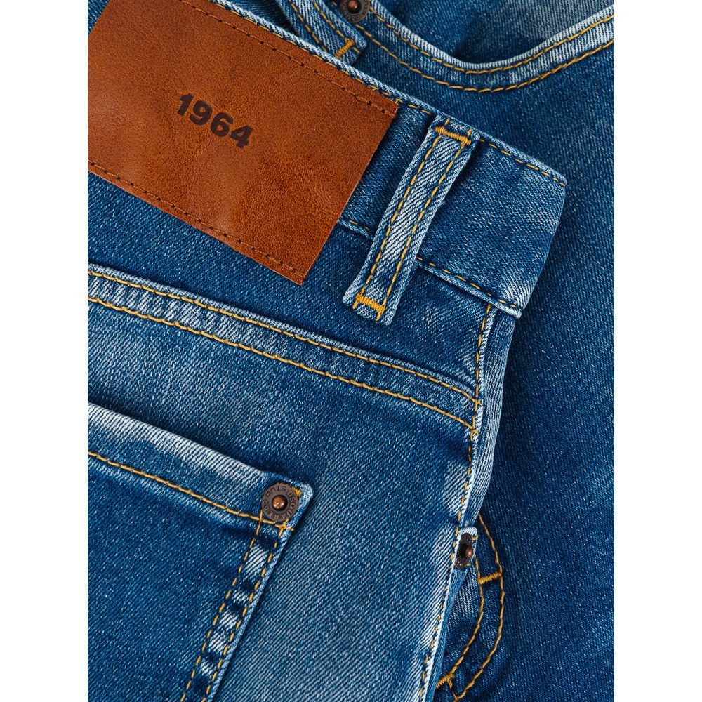 Blauwe katoenen jeans denim