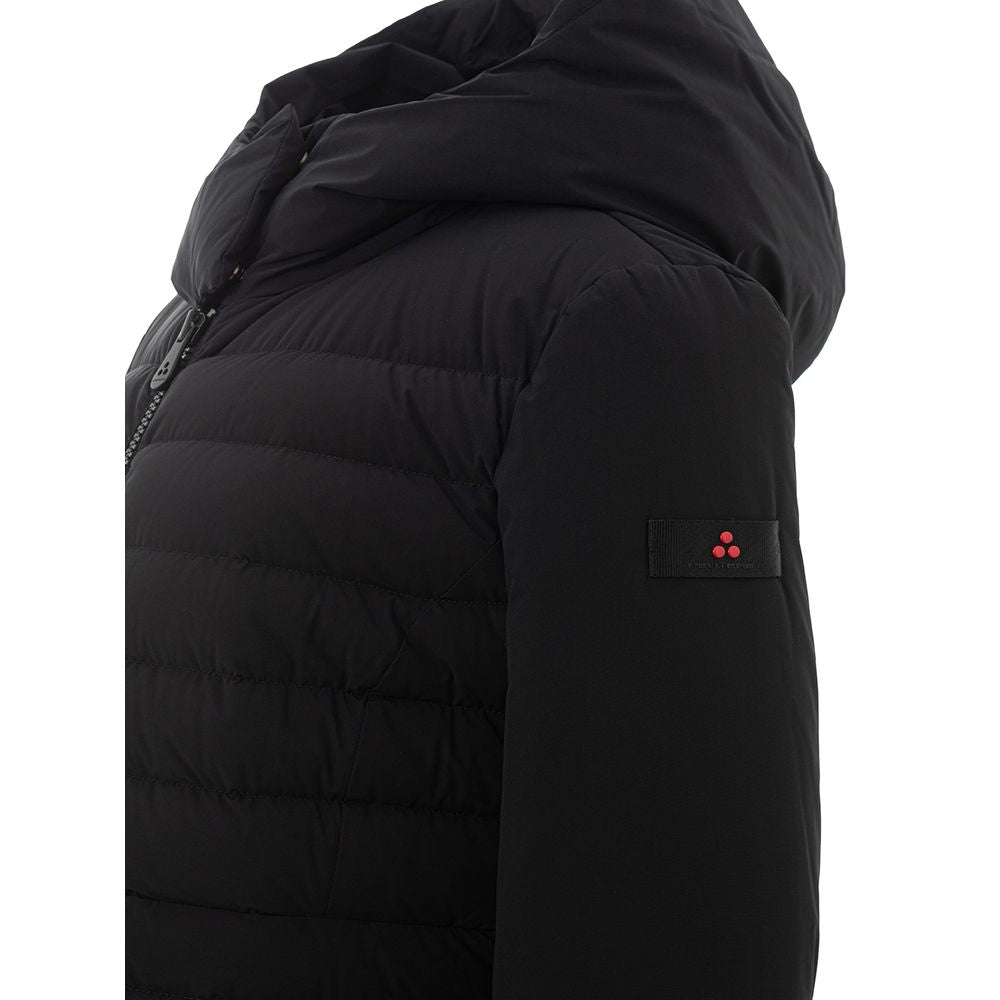 Elegante zwarte polyamide jas voor dames