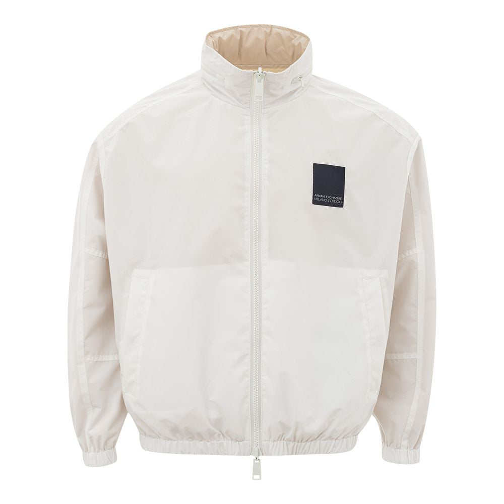 Beige polyamide jas voor de moderne man