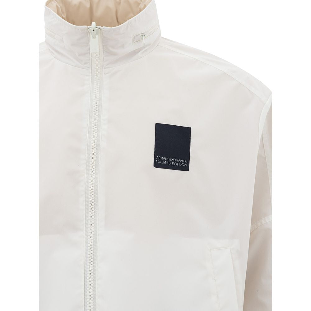 Beige polyamide jas voor de moderne man