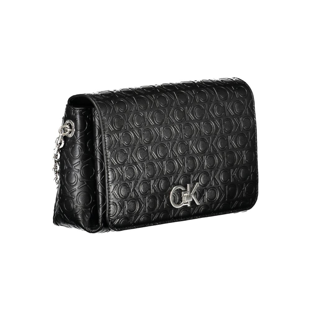 Zwarte polyester handtas