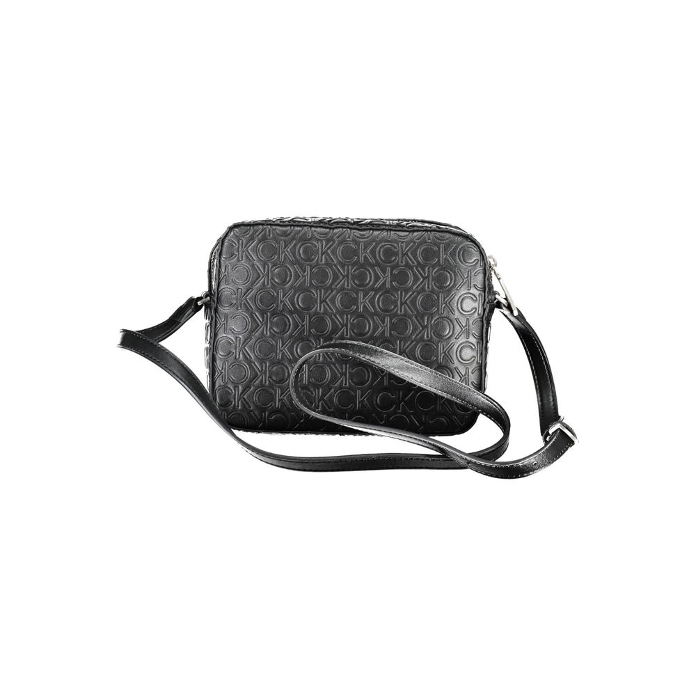 Zwarte polyester handtas