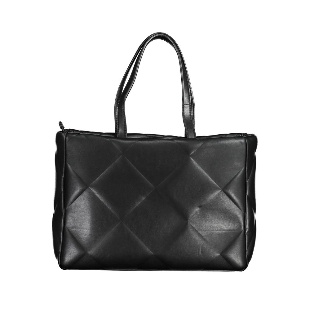 Zwarte polyester handtas
