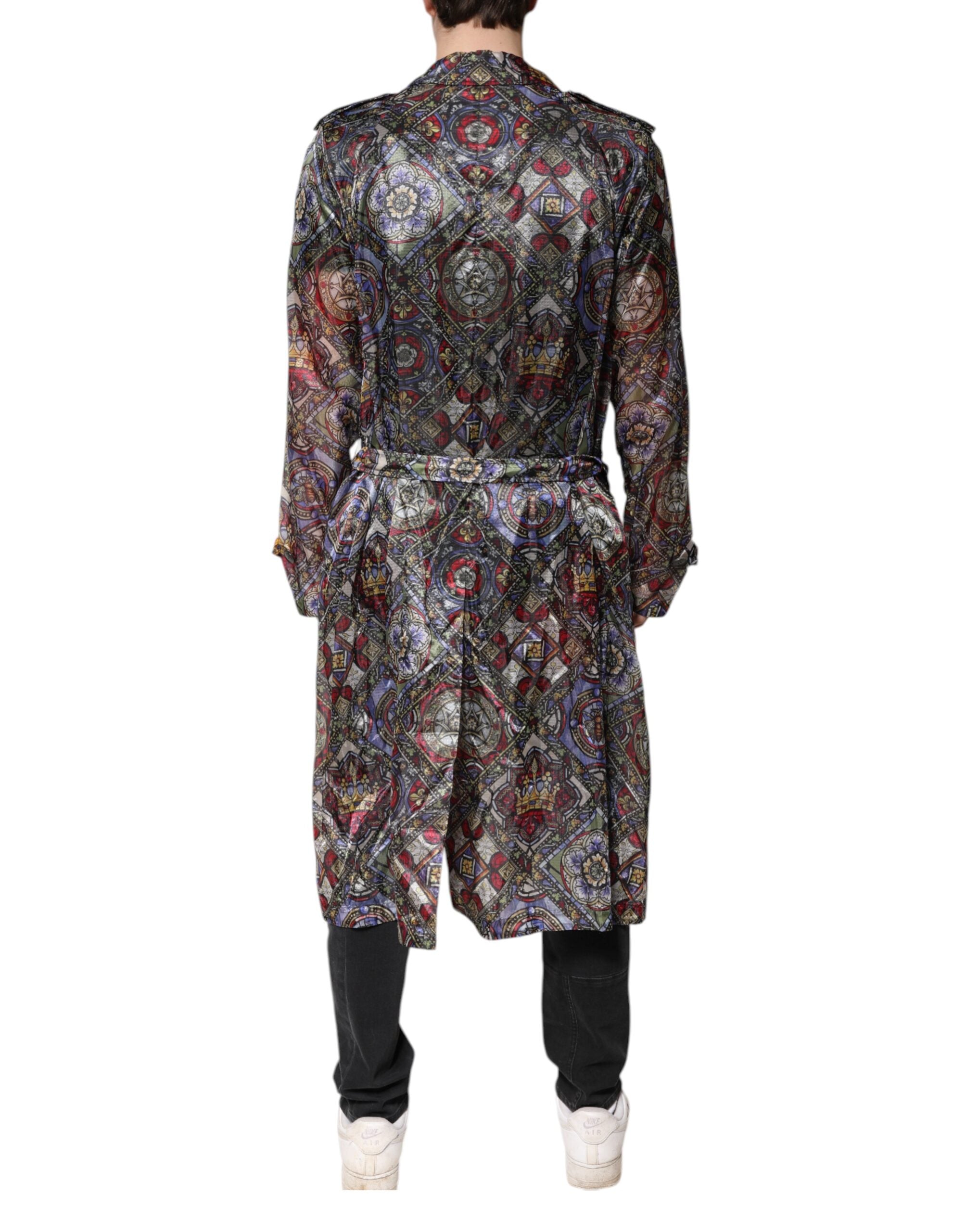 Multicolor Royal Bee Crown Trenchcoat Jas