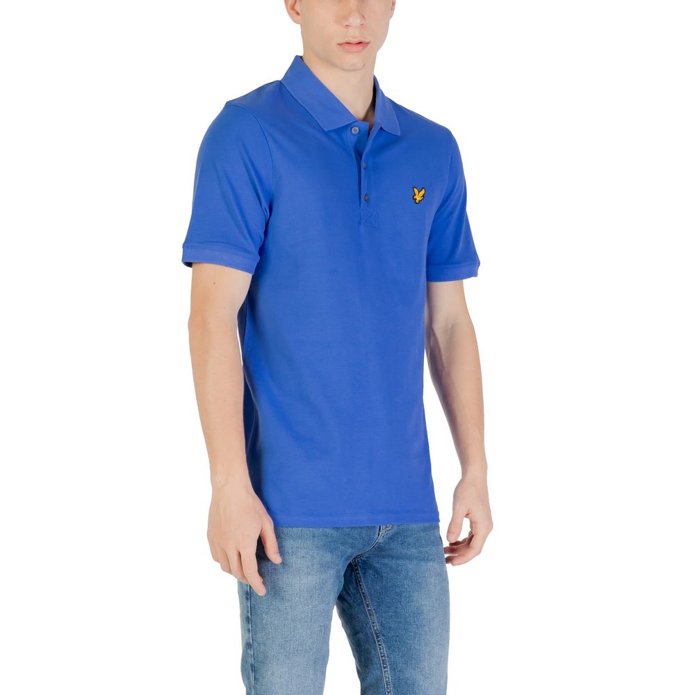 Blauw katoenen poloshirt