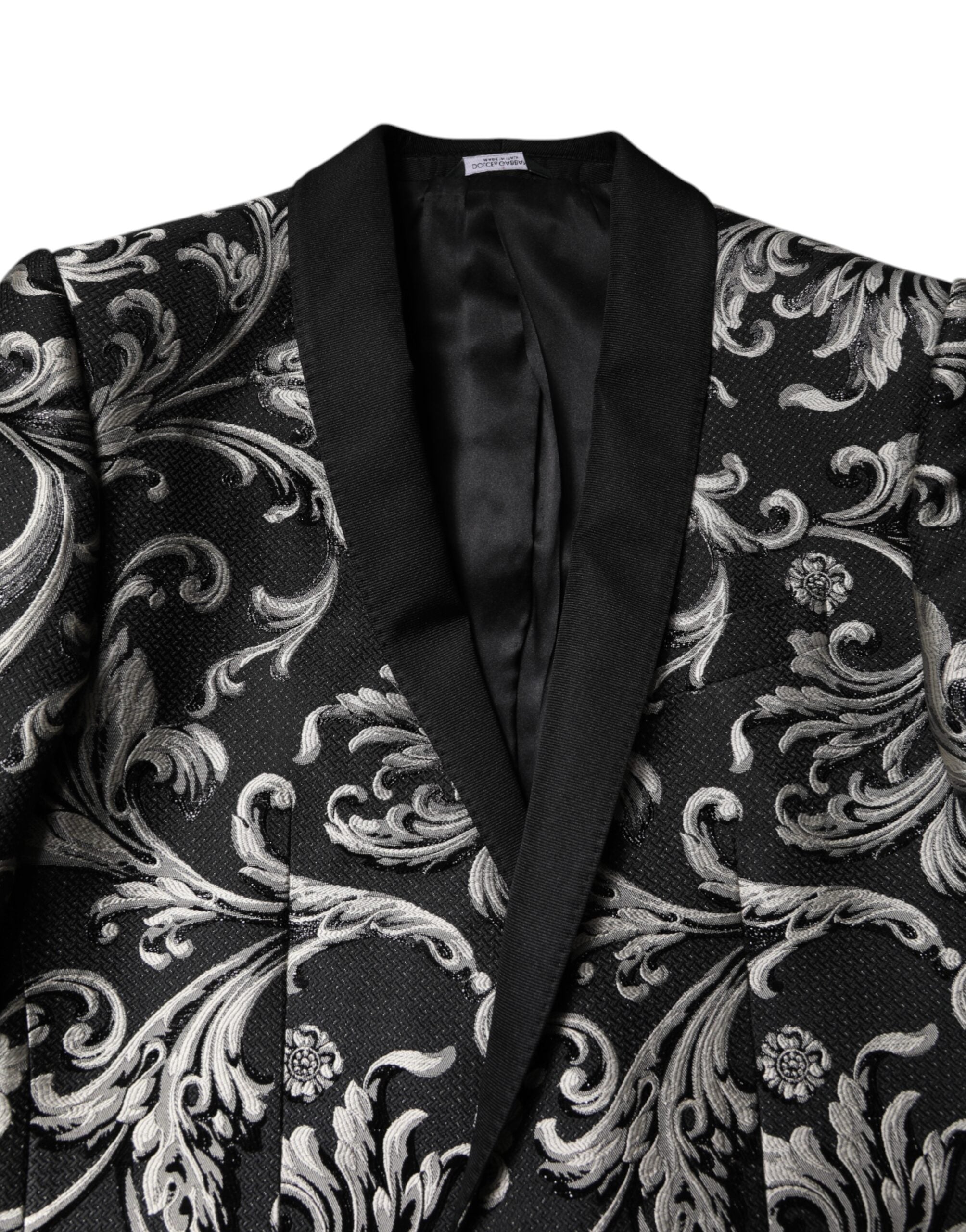 Zwartgrijs MARTINI Jacquard Heren 3-delig Pak