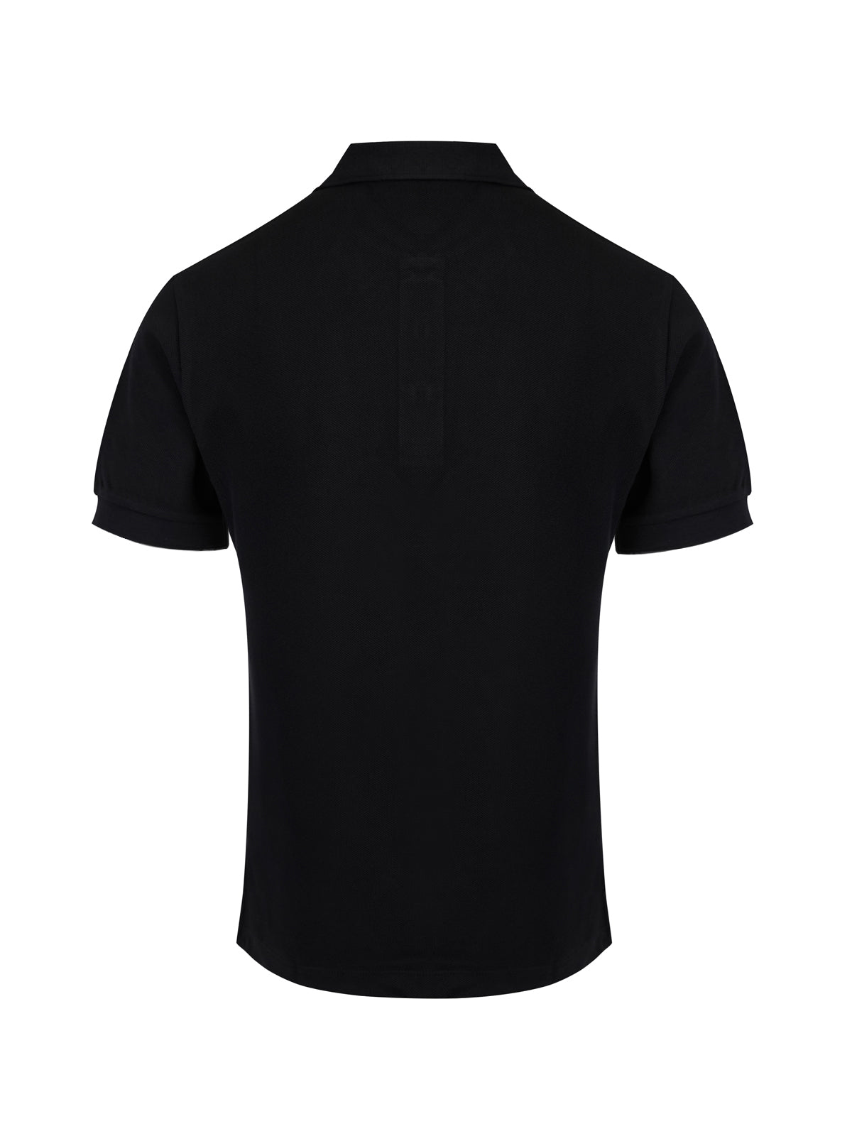 Zwart katoenen poloshirt met kraag