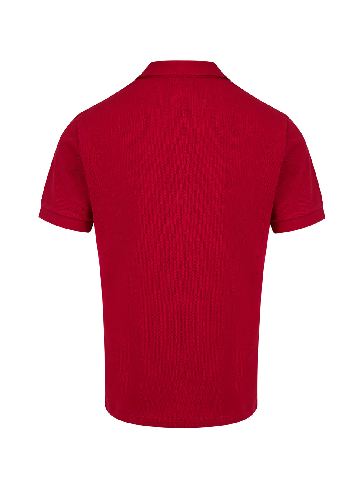 Rood katoenen poloshirt met kraag