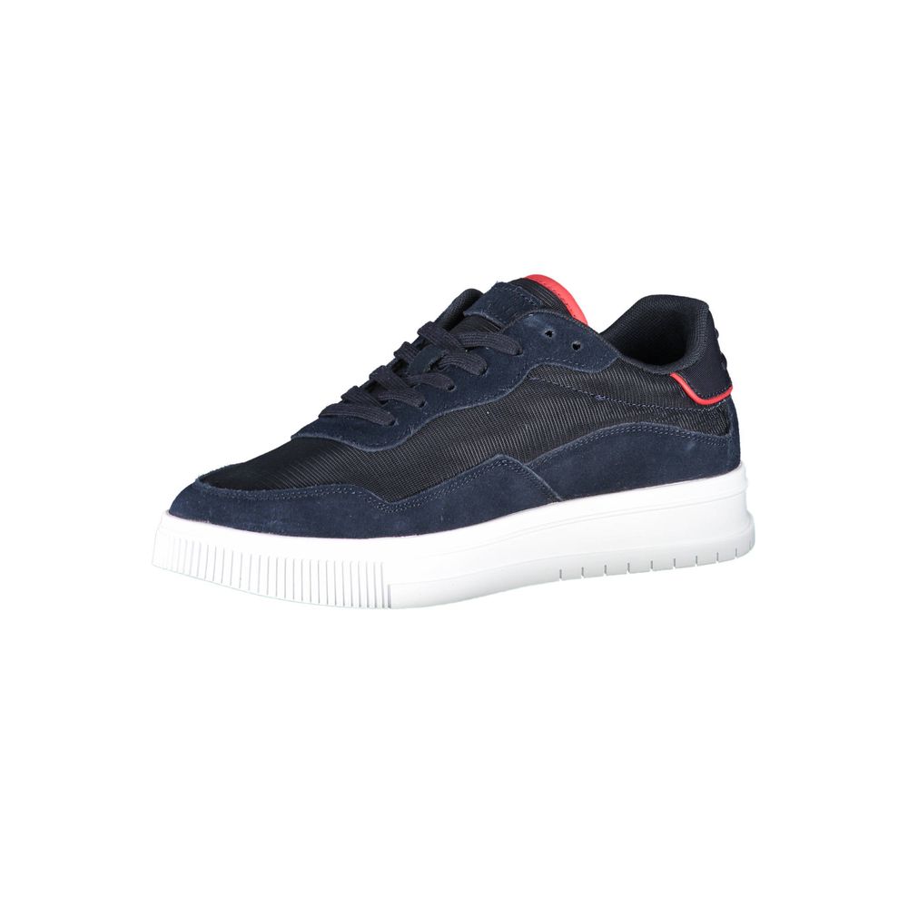 Blauwe polyester herensneaker