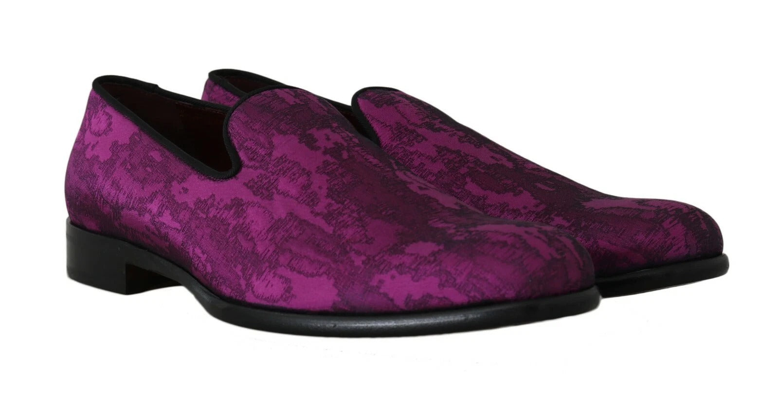 Paarse jacquard loafers, formele schoenen