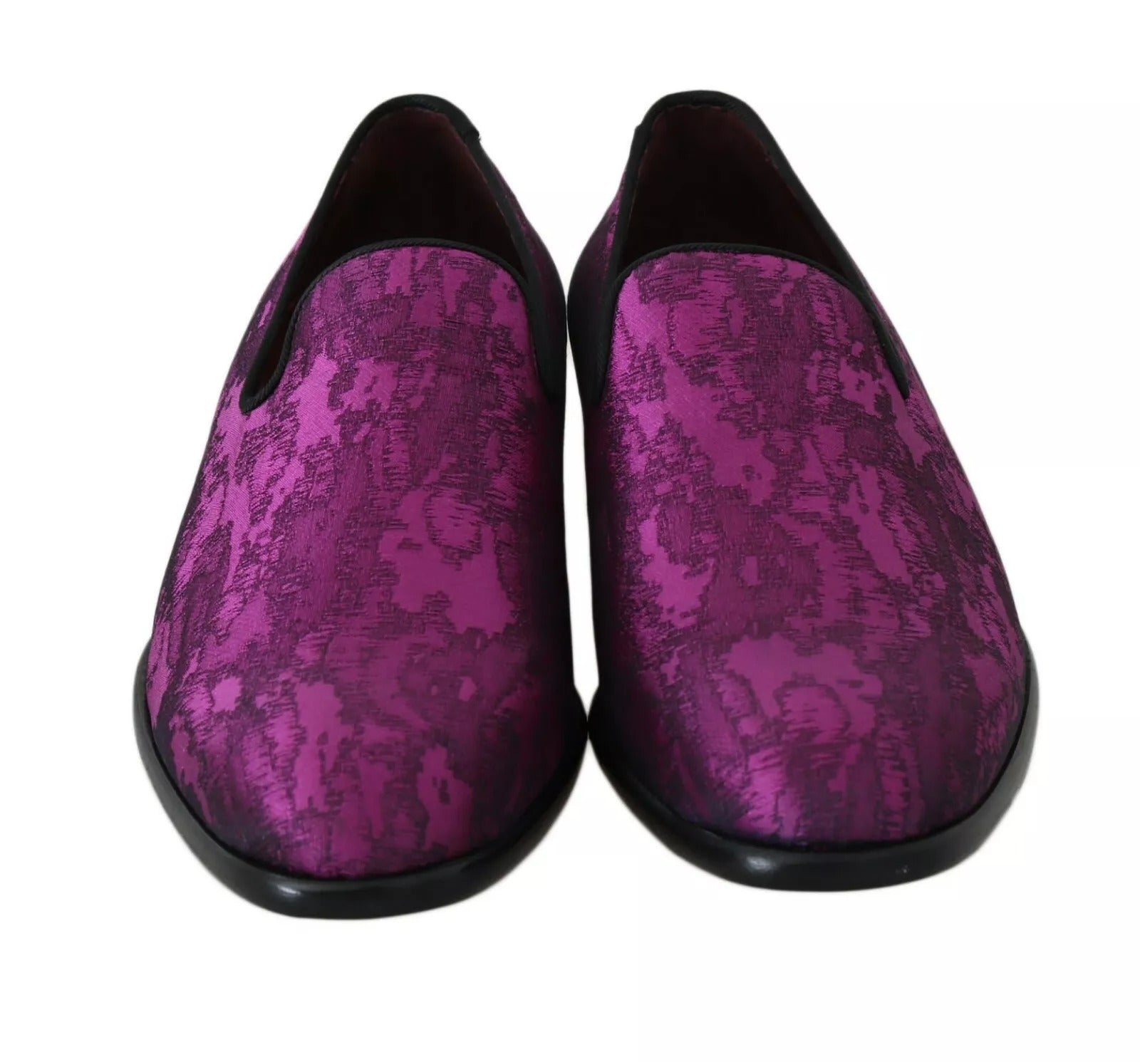 Paarse jacquard loafers, formele schoenen