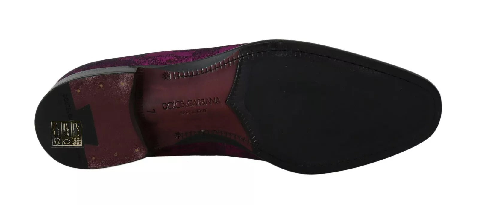Paarse jacquard loafers, formele schoenen