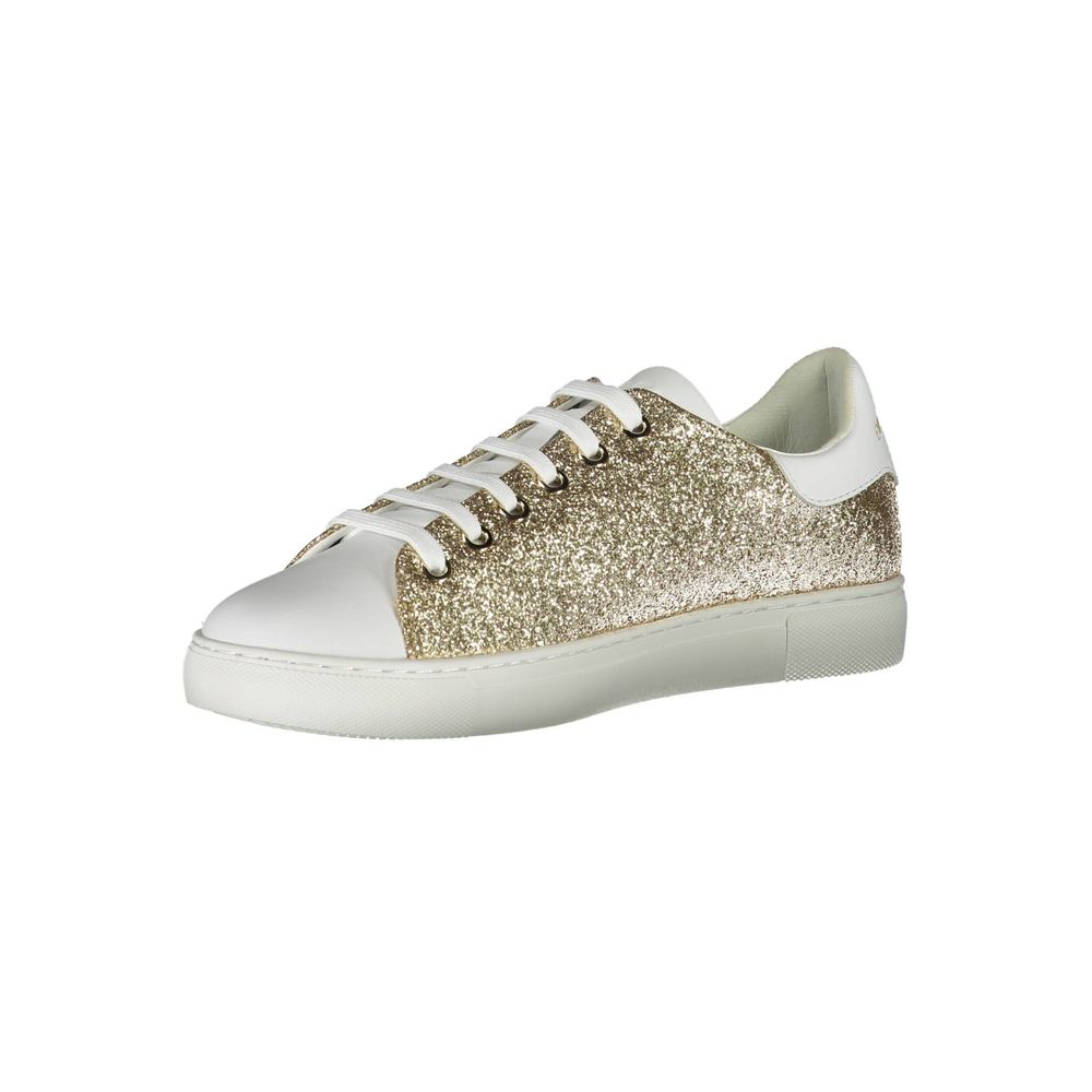 Gouden polyester damessneaker