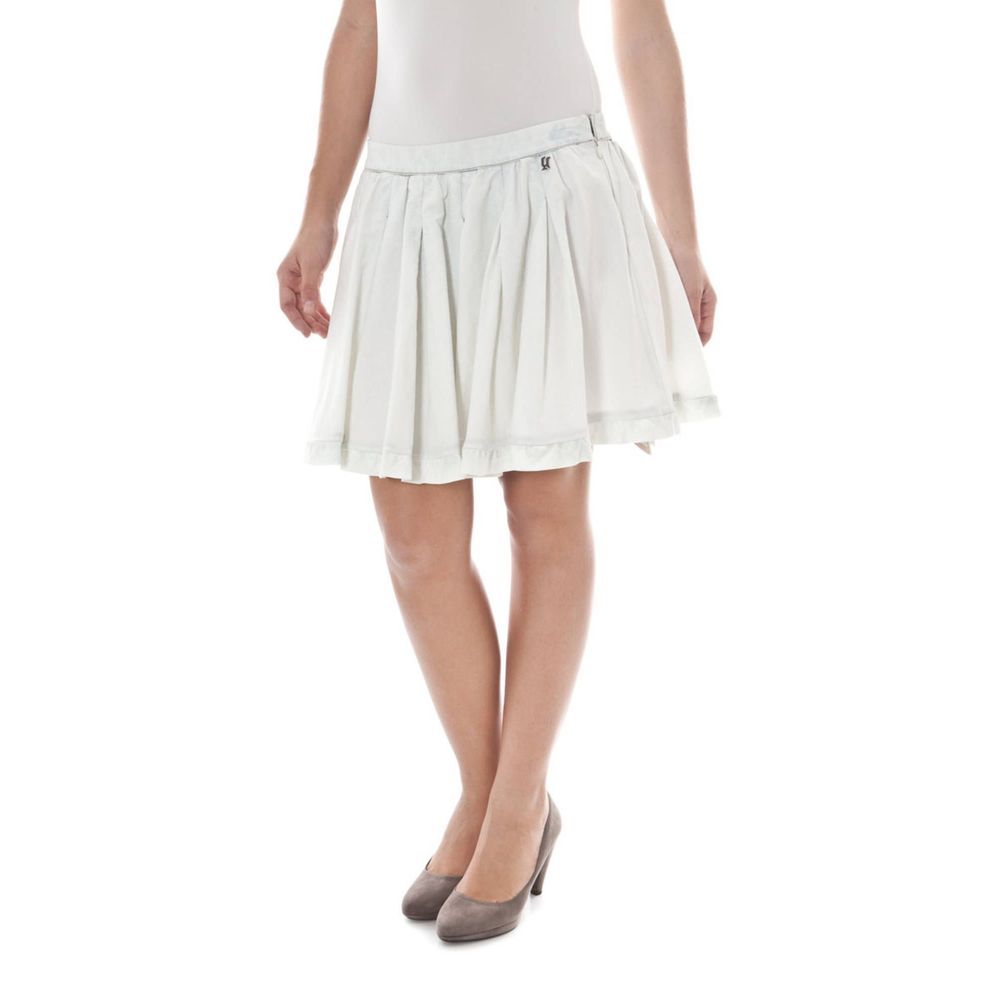 White Cotton Women Skirt
