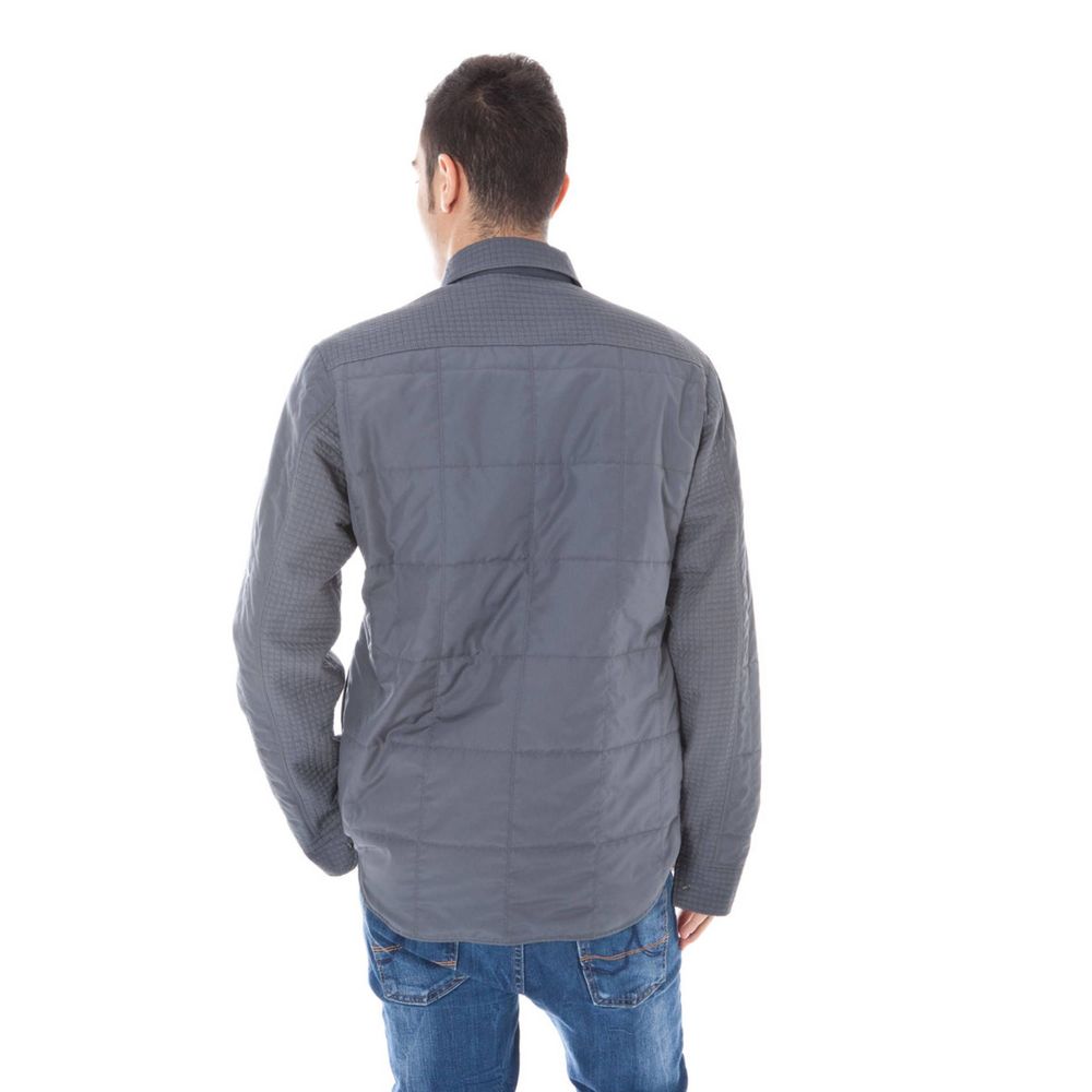 Grijze polyester herenjas