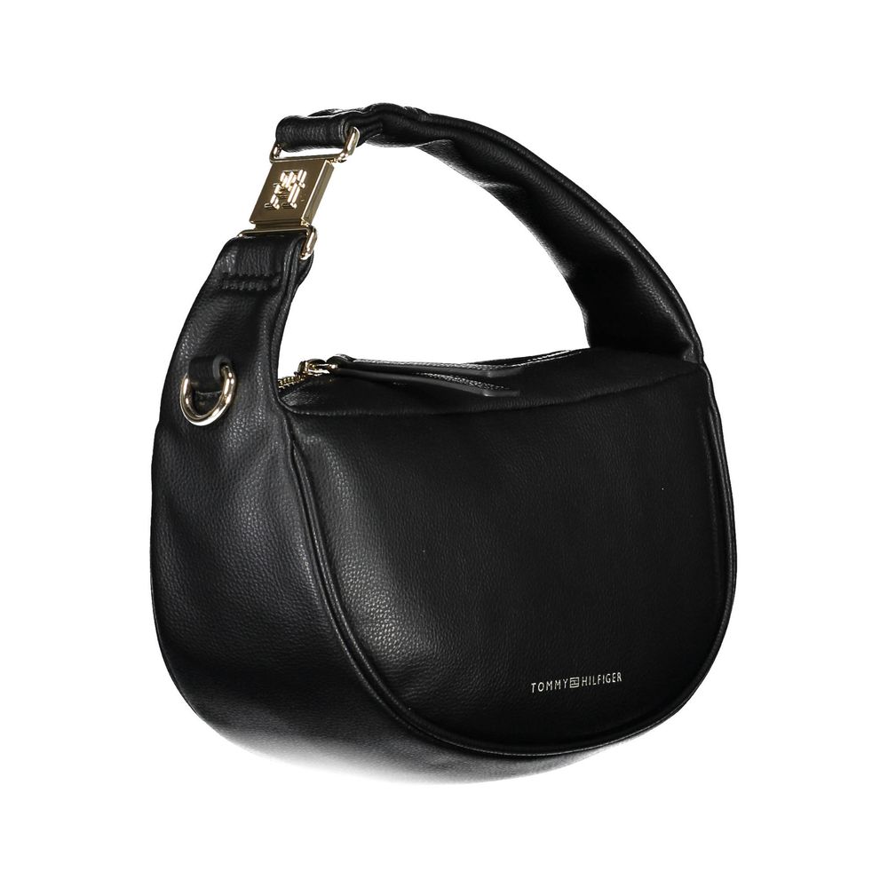 Zwarte polyester handtas