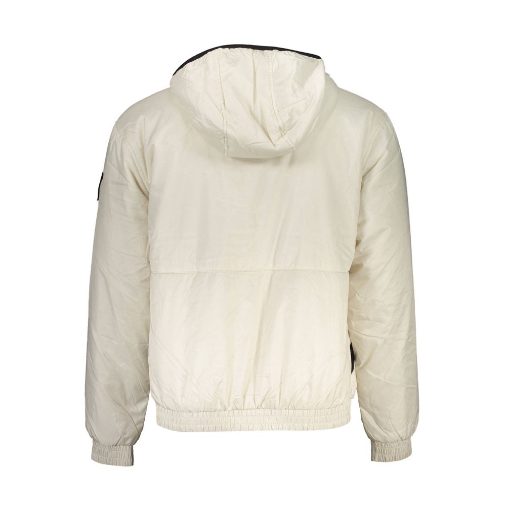 Beige polyester herenjas
