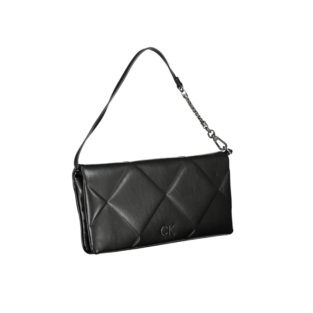 Zwarte polyester handtas