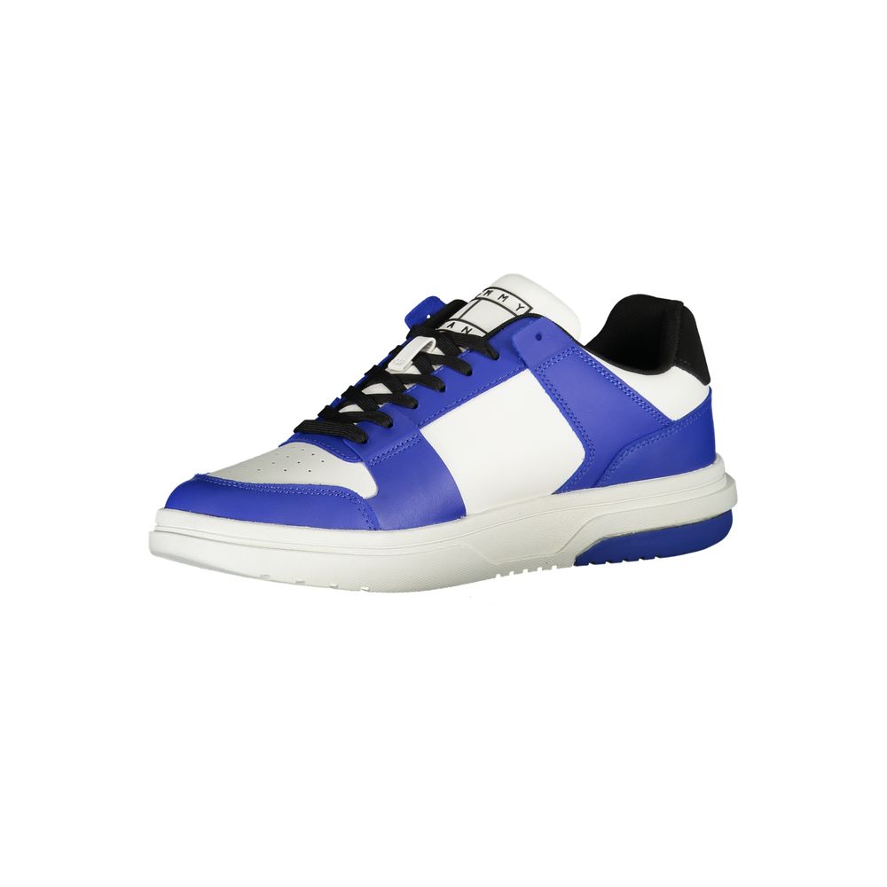Blauwe polyethyleen herensneaker