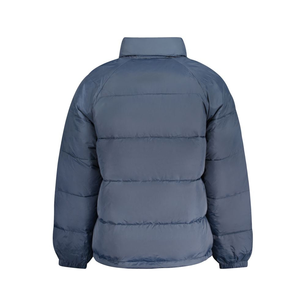 Blauwe herenjas van gerecycled polyester