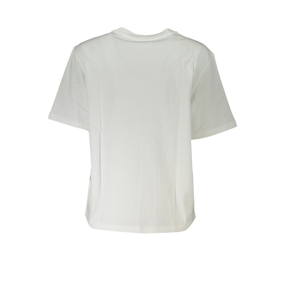 White Cotton Women T-Shirt