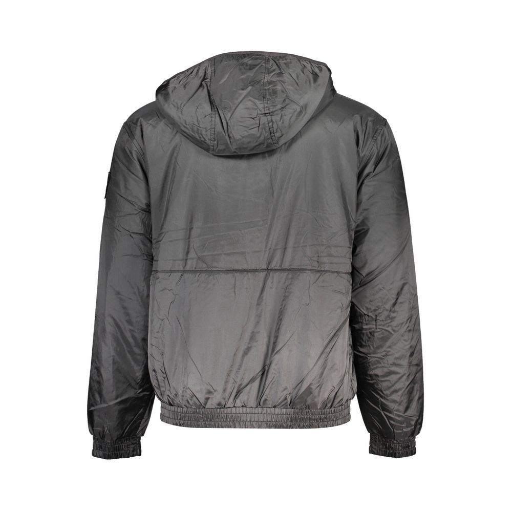 Zwarte herenjas van gerecycled polyester