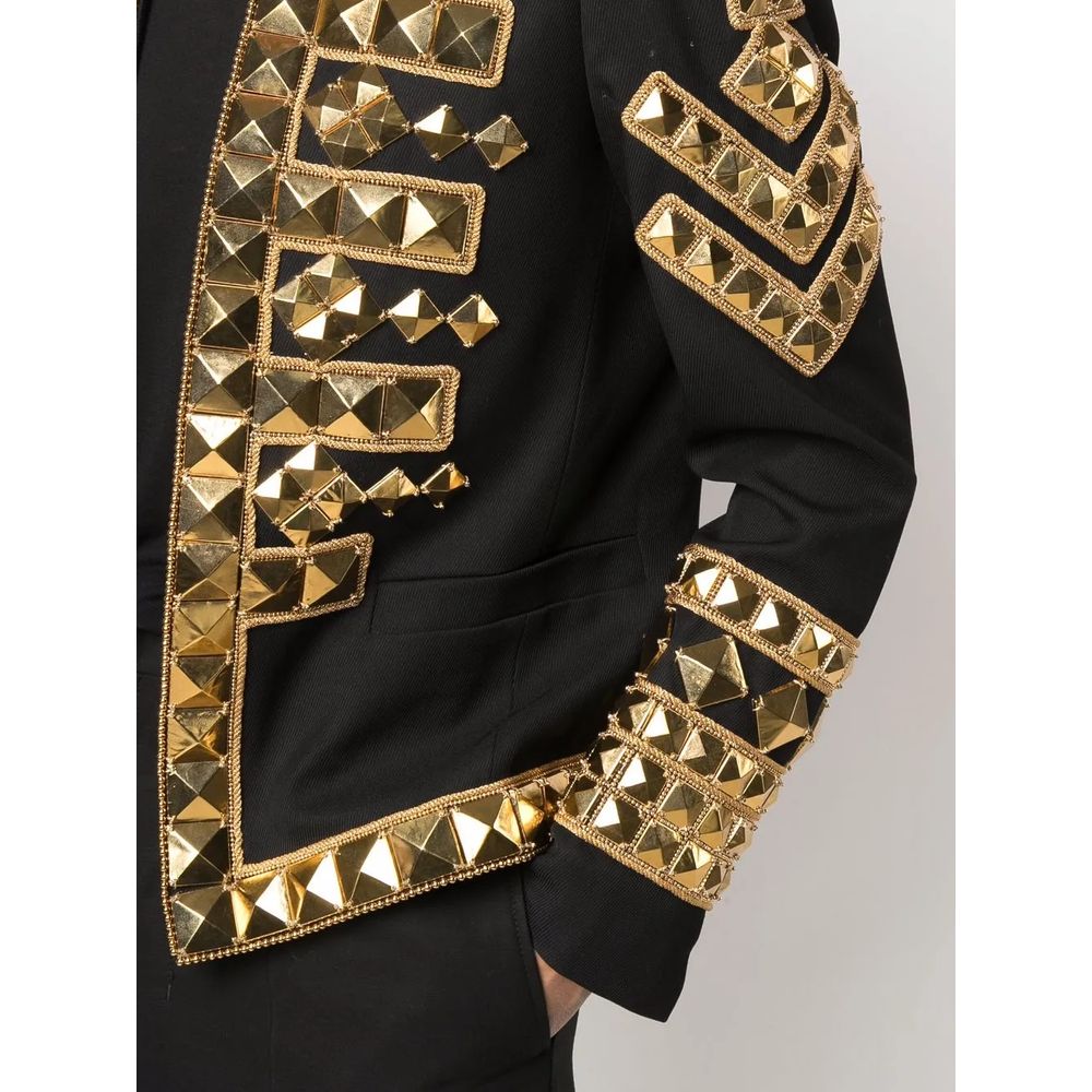 Zwarte acetaat herenblazer