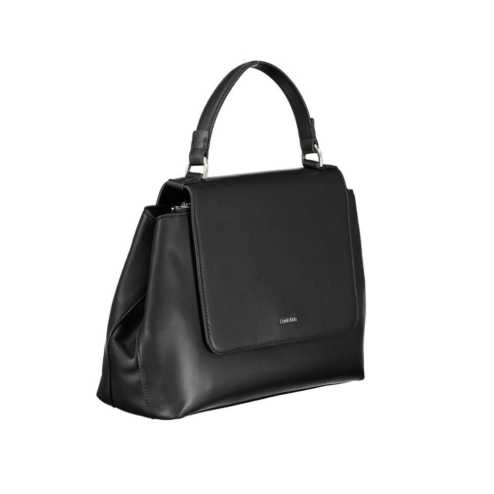 Zwarte polyester handtas
