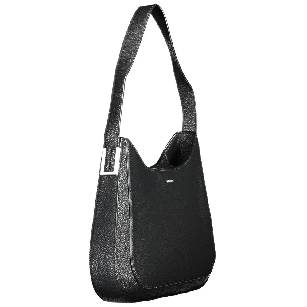 Zwarte polyester dameshandtas