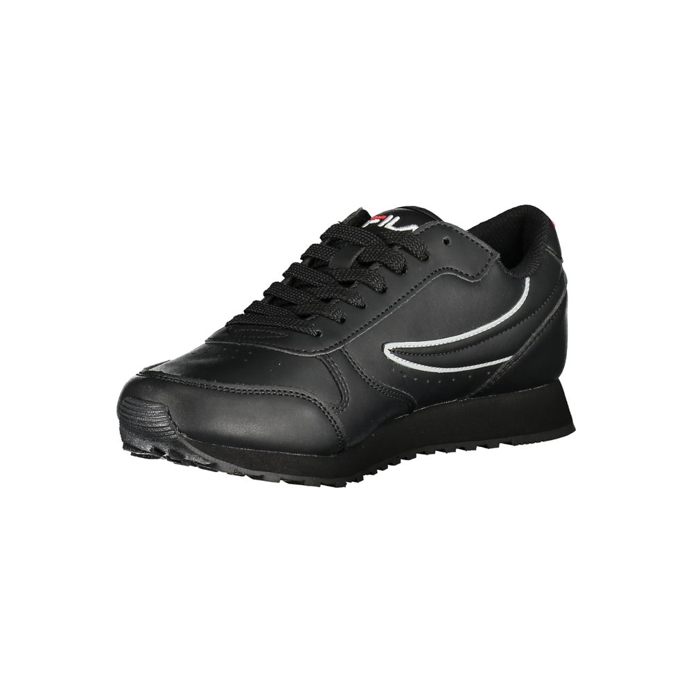 Strakke zwarte sportschoenen met vetersluiting