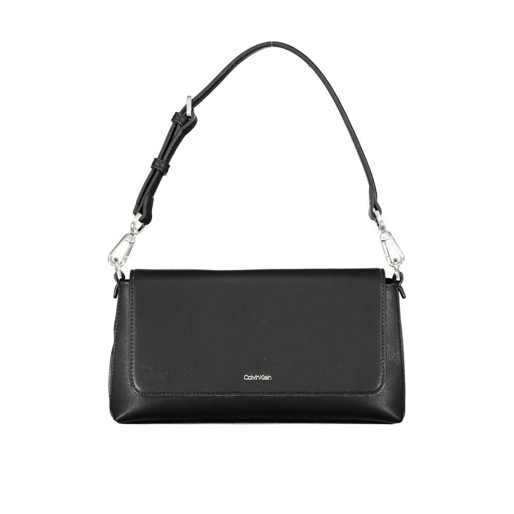 Zwarte polyester handtas
