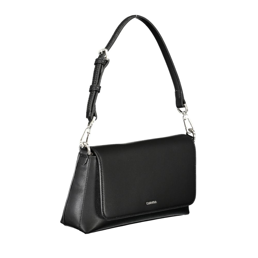 Zwarte polyester handtas