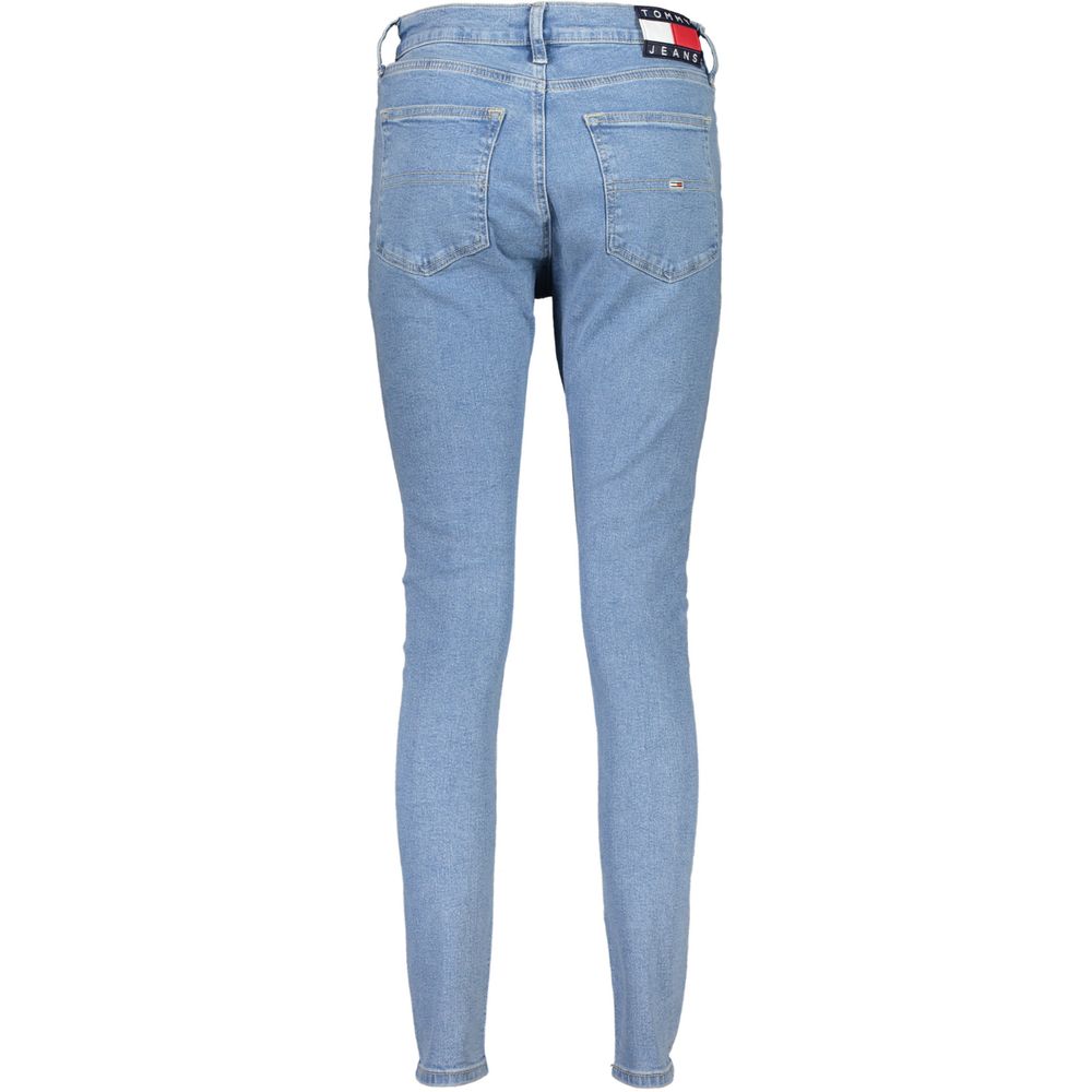 Blauwe katoenen skinny jeans voor dames