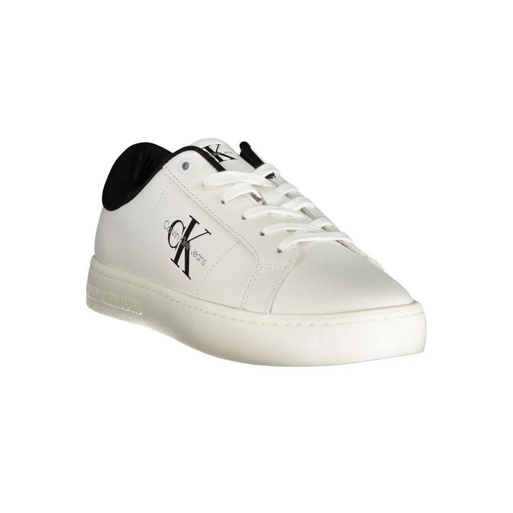 Witte polyester sneaker