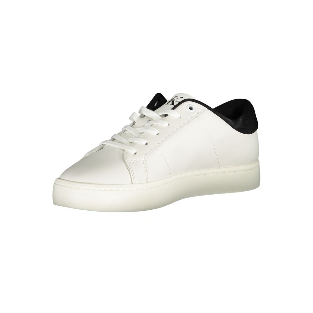 Witte polyester sneaker