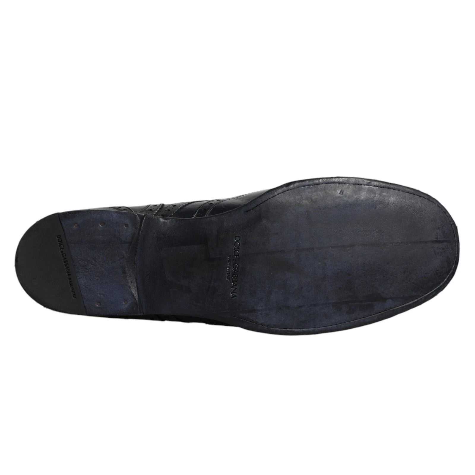 Donkerblauwe leren Derby Wingtip formele schoenen