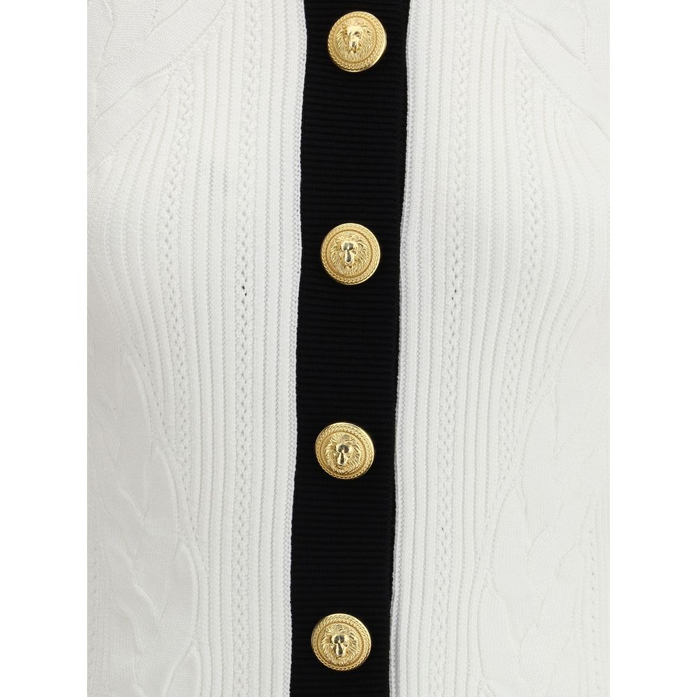Cardigan met contrasterende afwerking