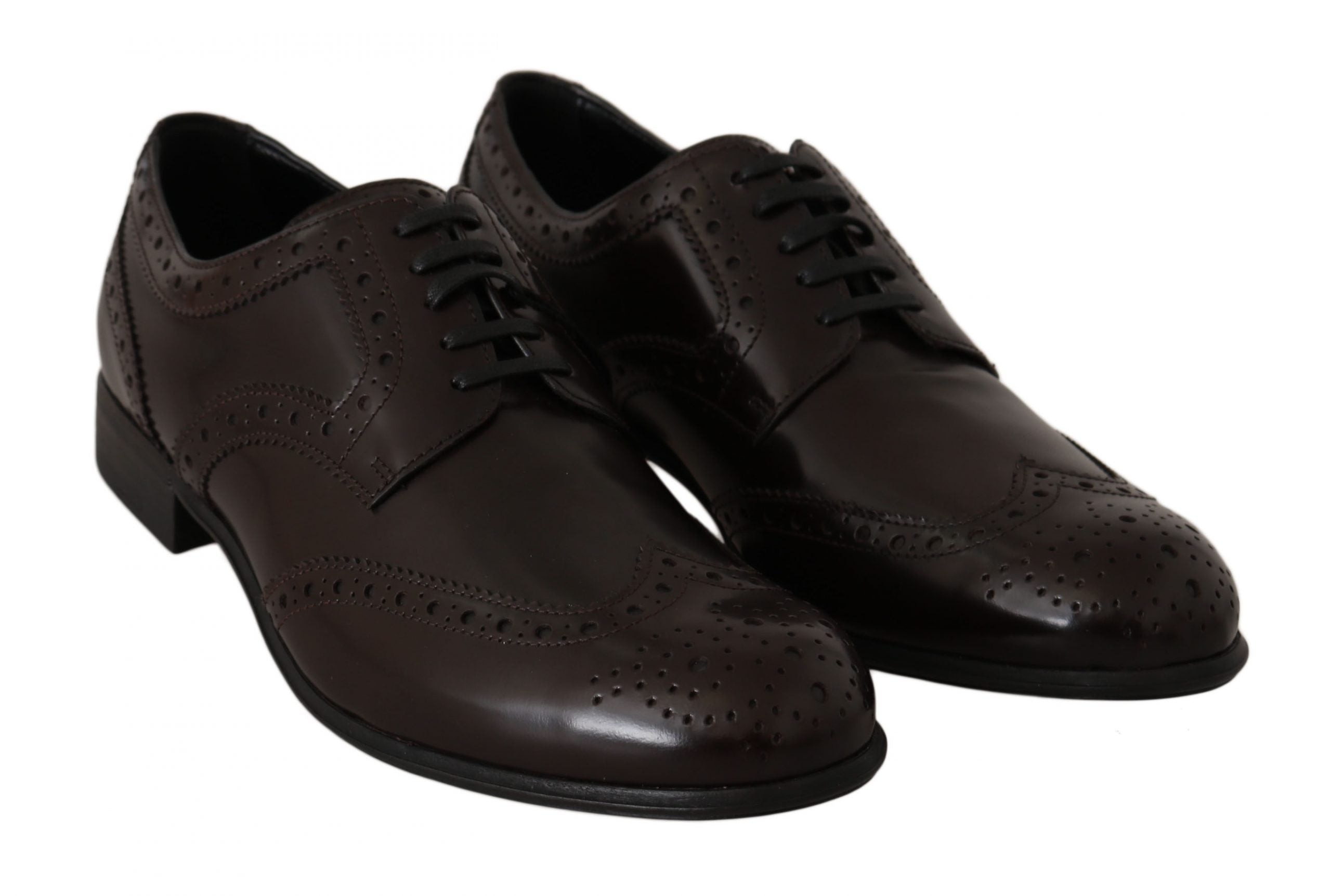 Bruine leren Broques Oxford Wingtip-schoenen