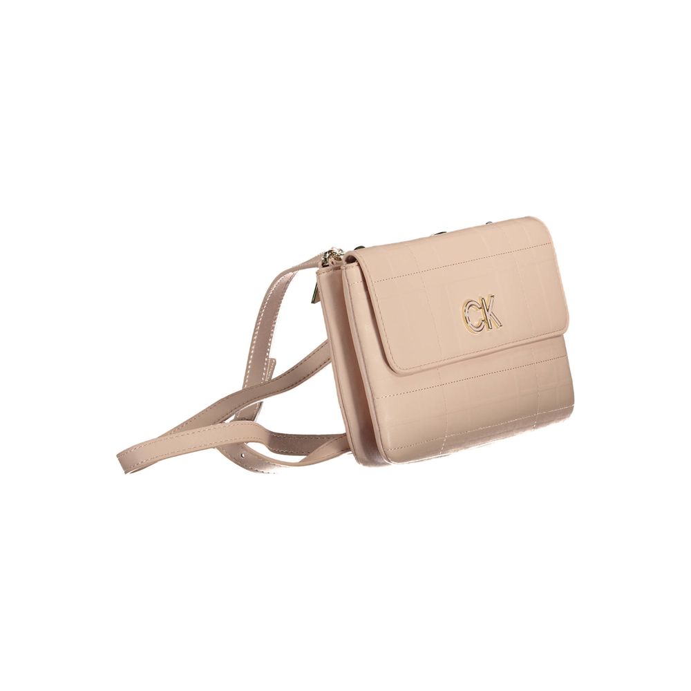 Roze polyester handtas