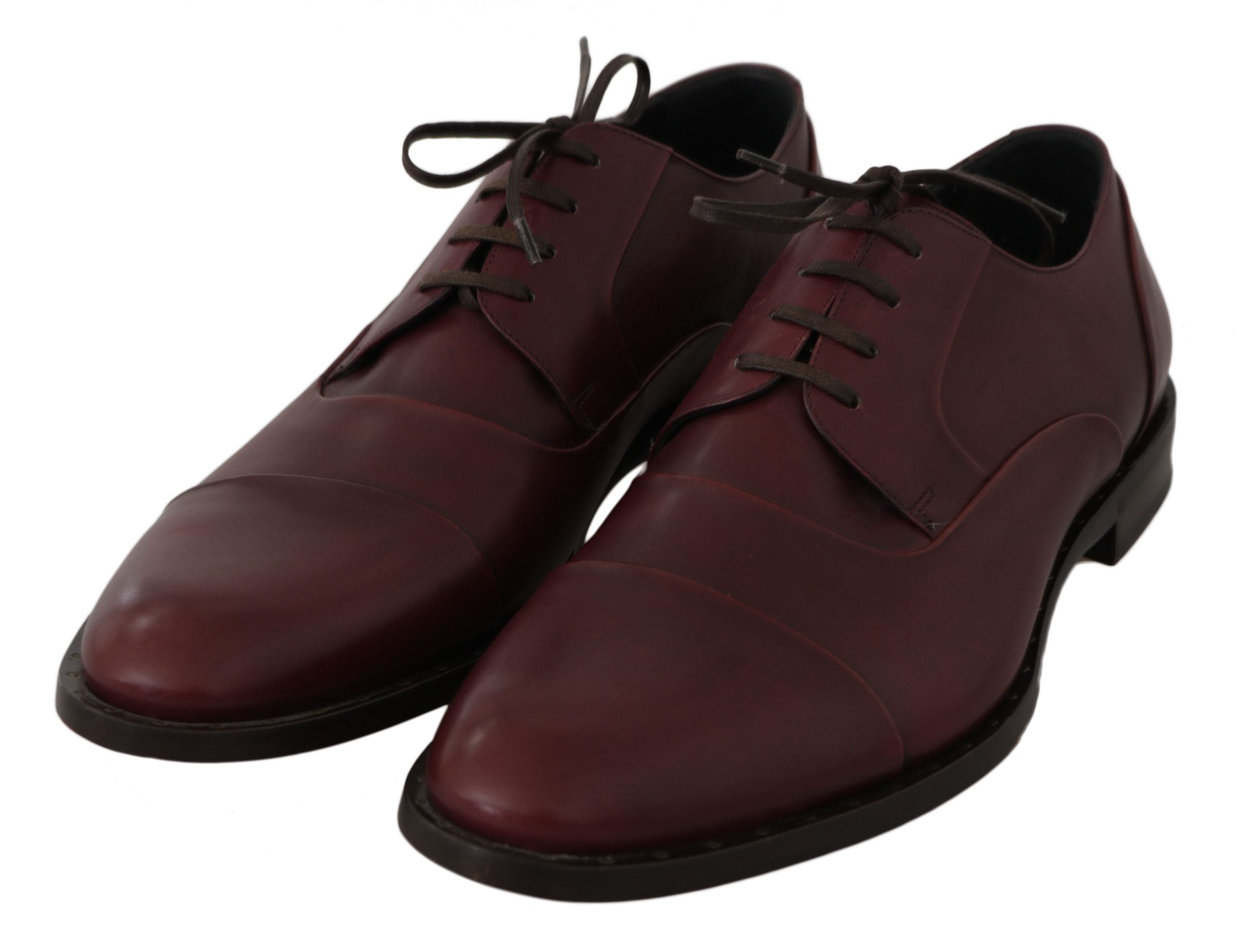 Rode Bordeaux leren Derby formele schoenen