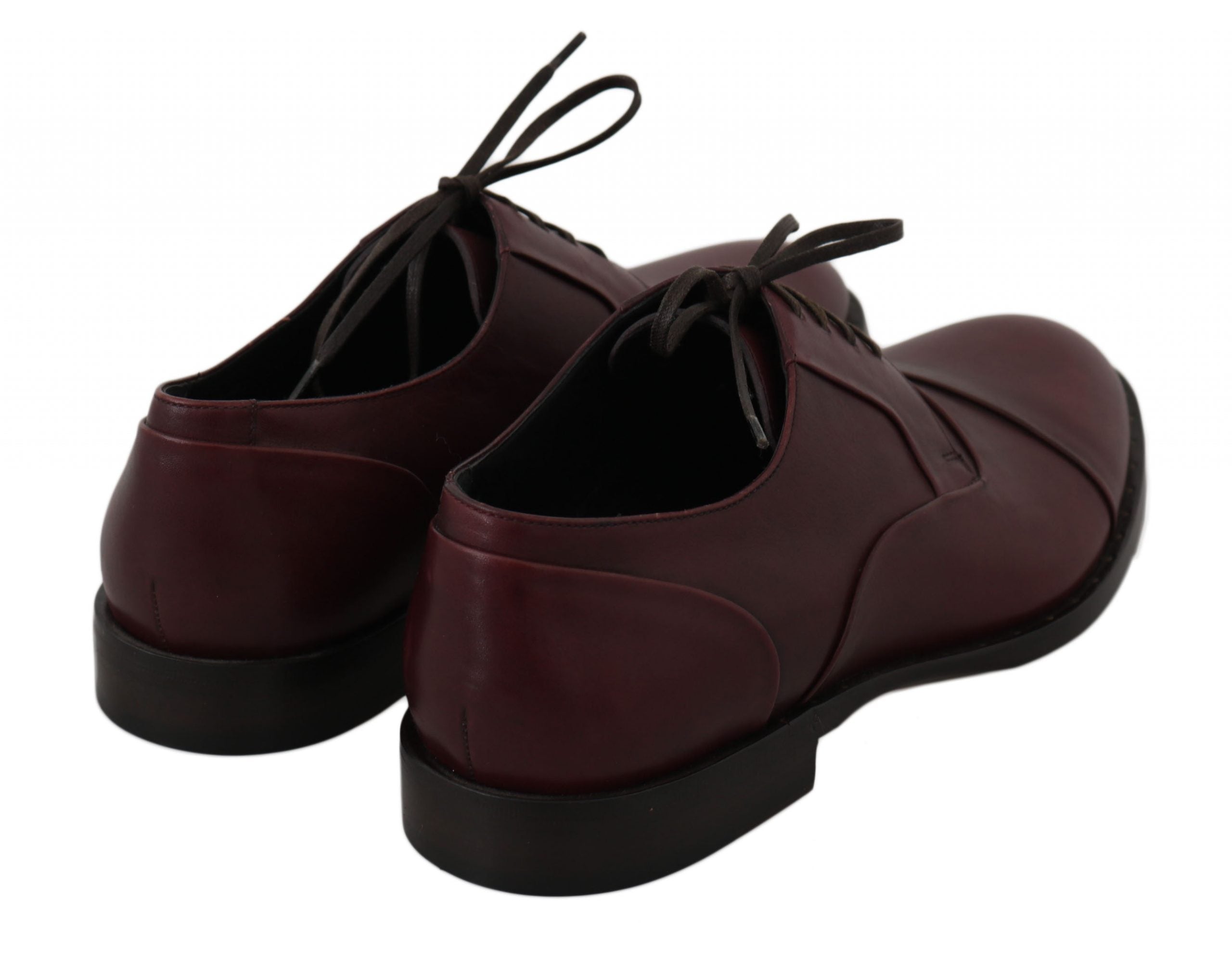 Rode Bordeaux leren Derby formele schoenen