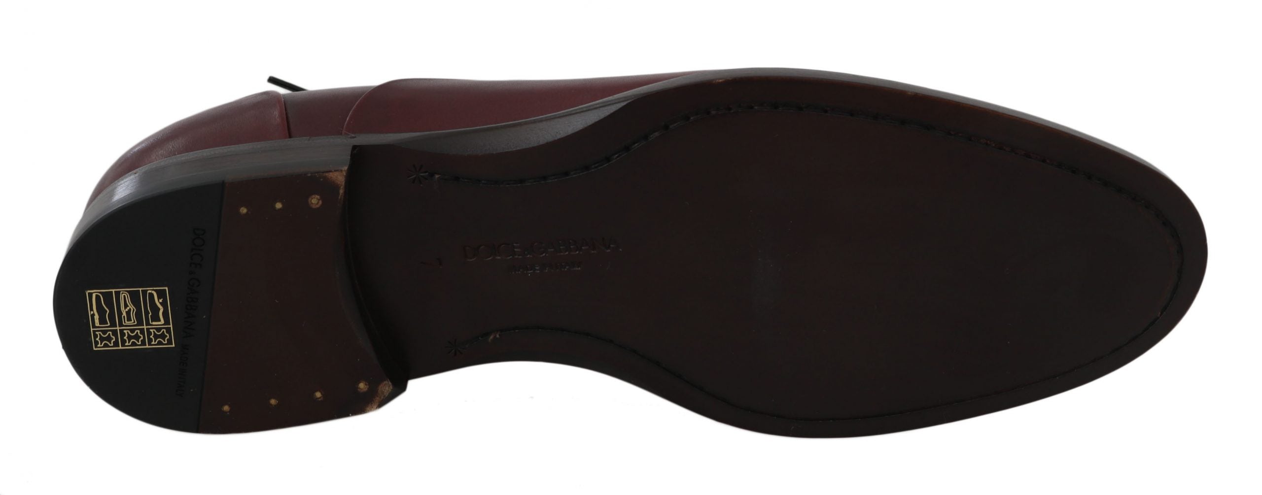 Rode Bordeaux leren Derby formele schoenen
