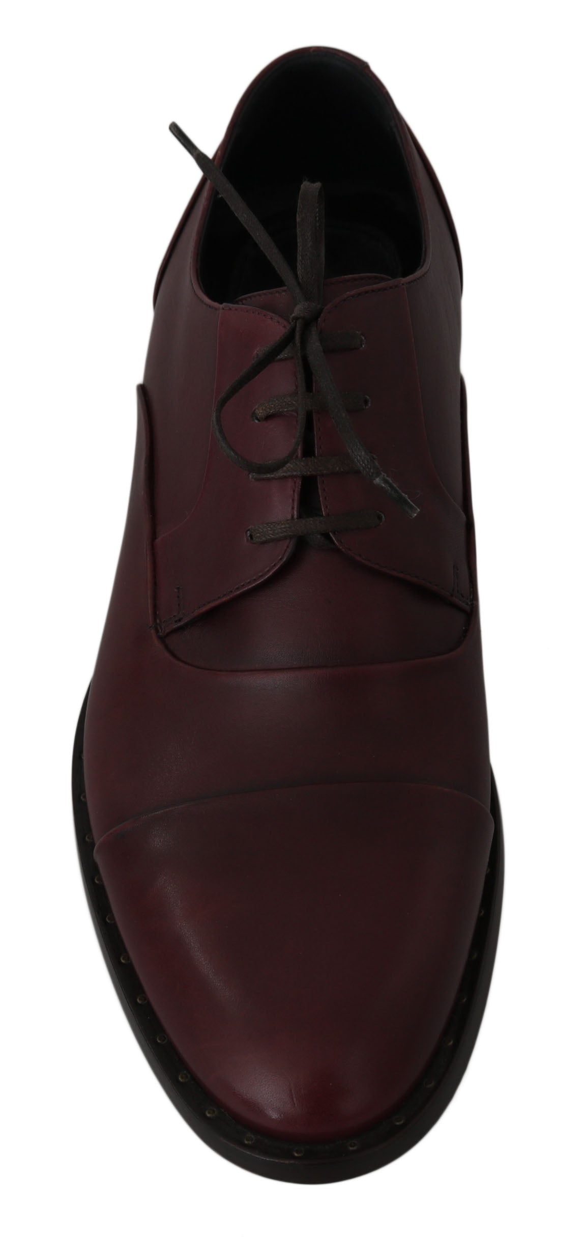 Rode Bordeaux leren Derby formele schoenen