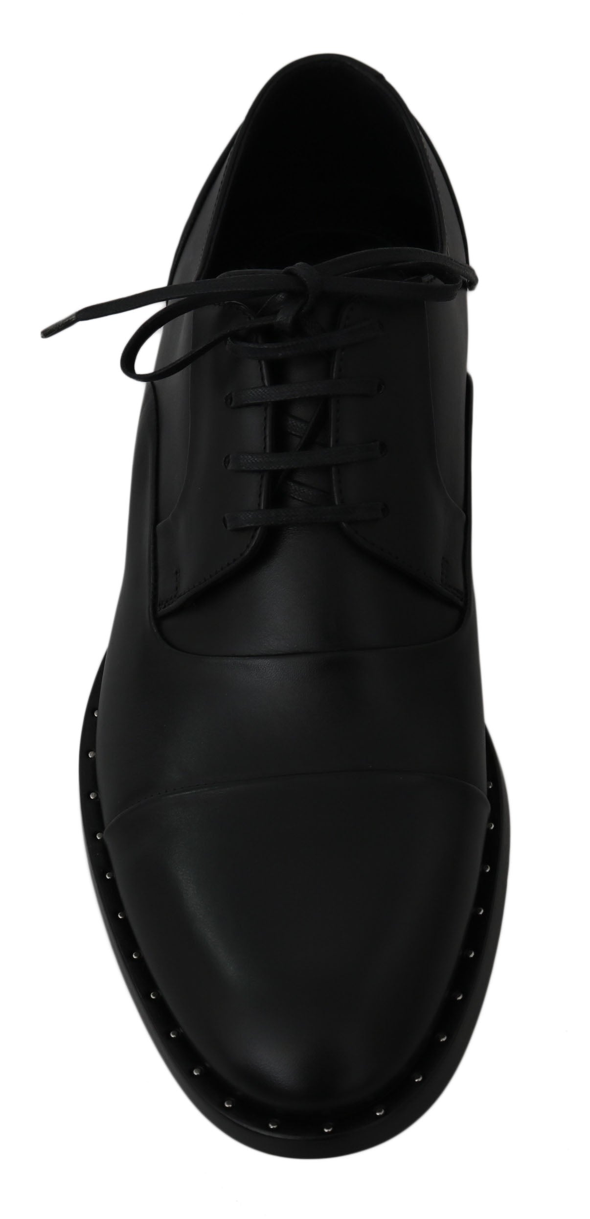 Zwarte leren derby formele schoenen
