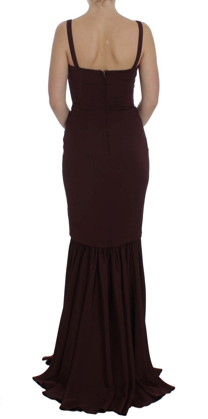 Bordeaux stretch lange manteljurk