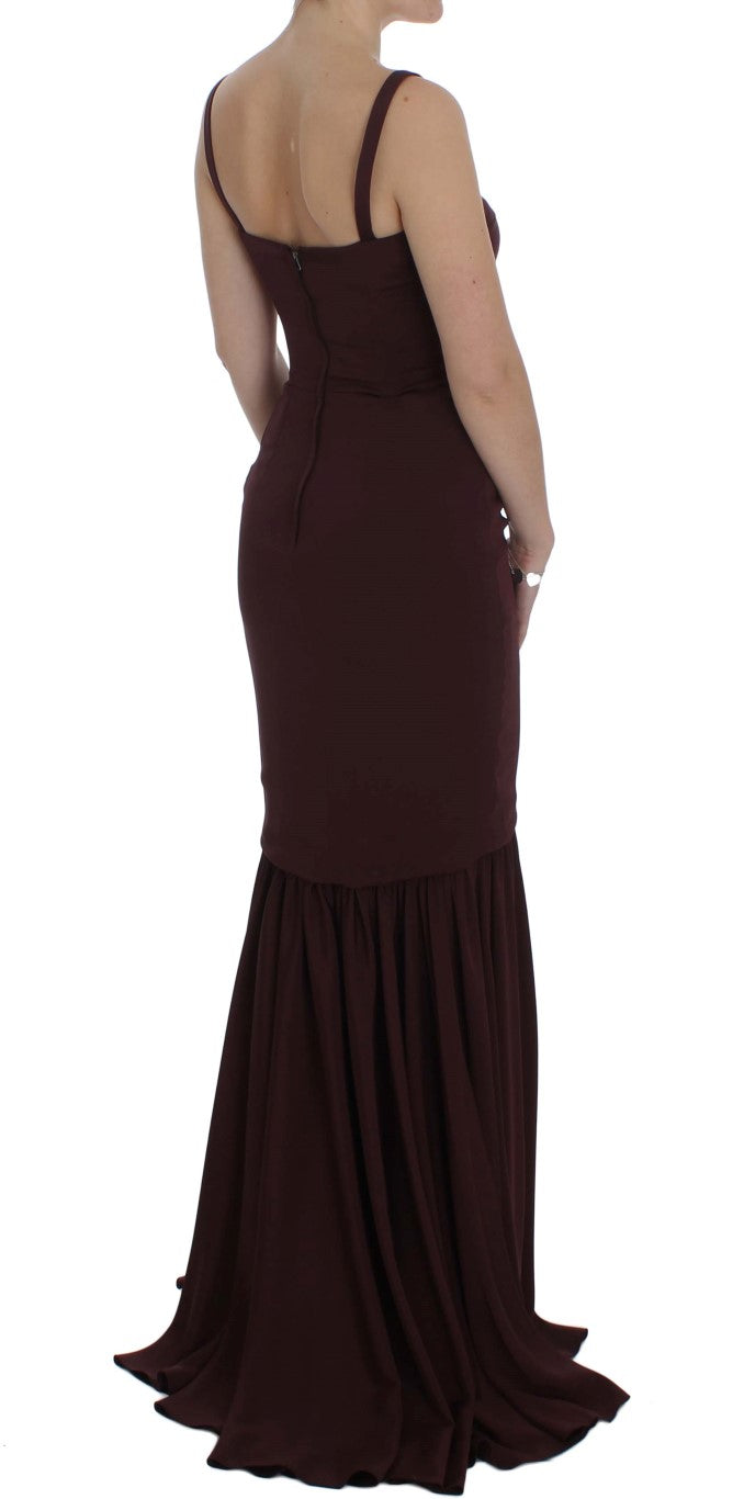 Bordeaux stretch lange manteljurk