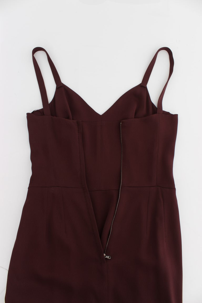 Bordeaux stretch lange manteljurk