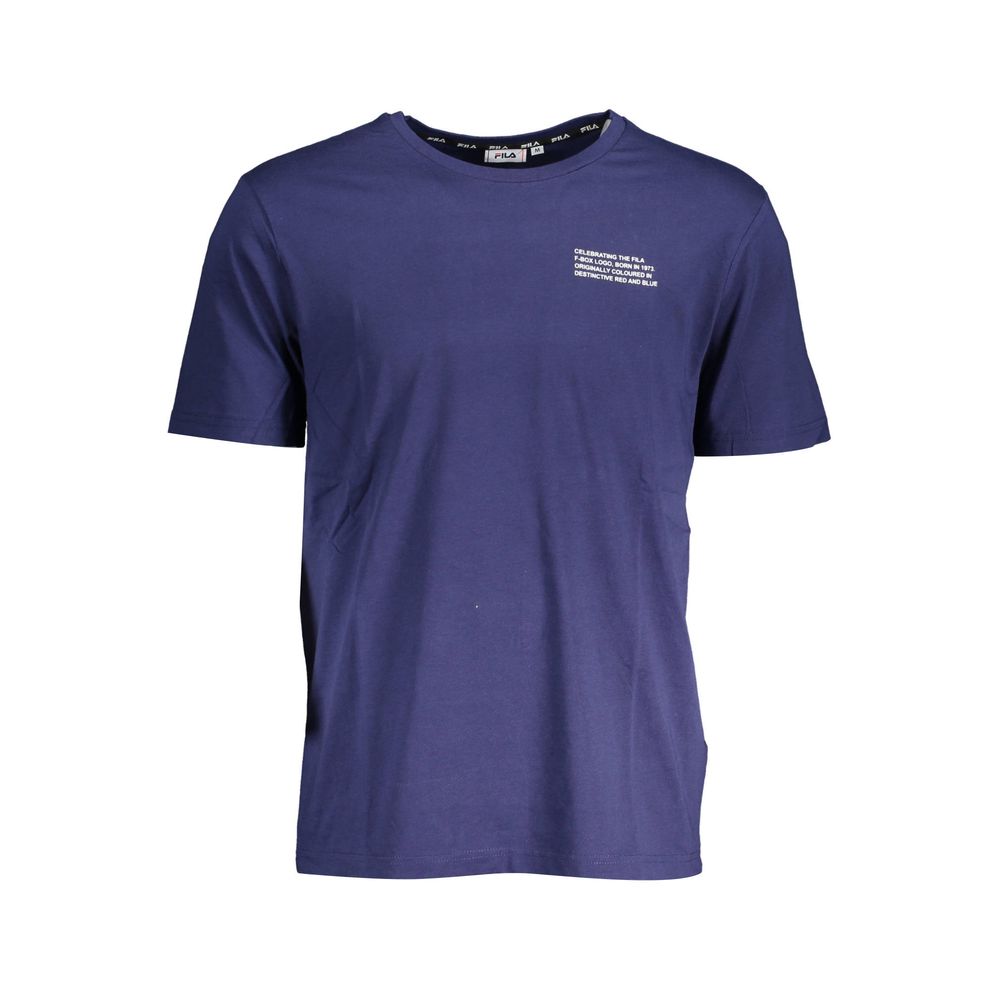 Blauw katoenen T-shirt
