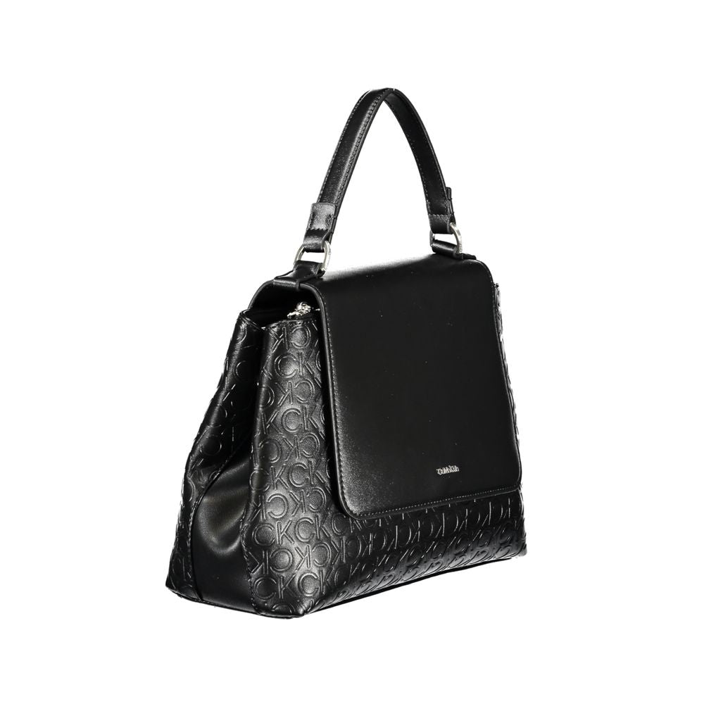 Zwarte polyester handtas