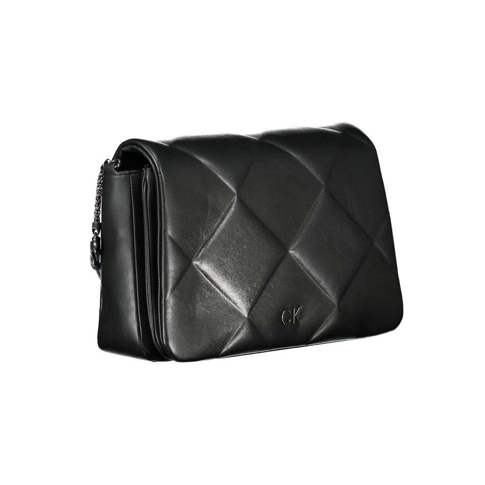 Zwarte polyester handtas